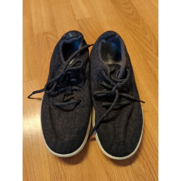 Allbirds Shoes Sneakers Womens 8 Black Wool Runners Lace Up Running Comfort - Picture 2 of 7